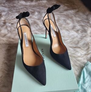 Aquazzura 105 mm Bow-Tie Pumps, Size 38